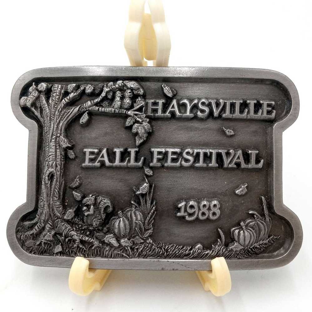Other Fall Festival Belt Buckle 1988 Haysville KS… - image 1