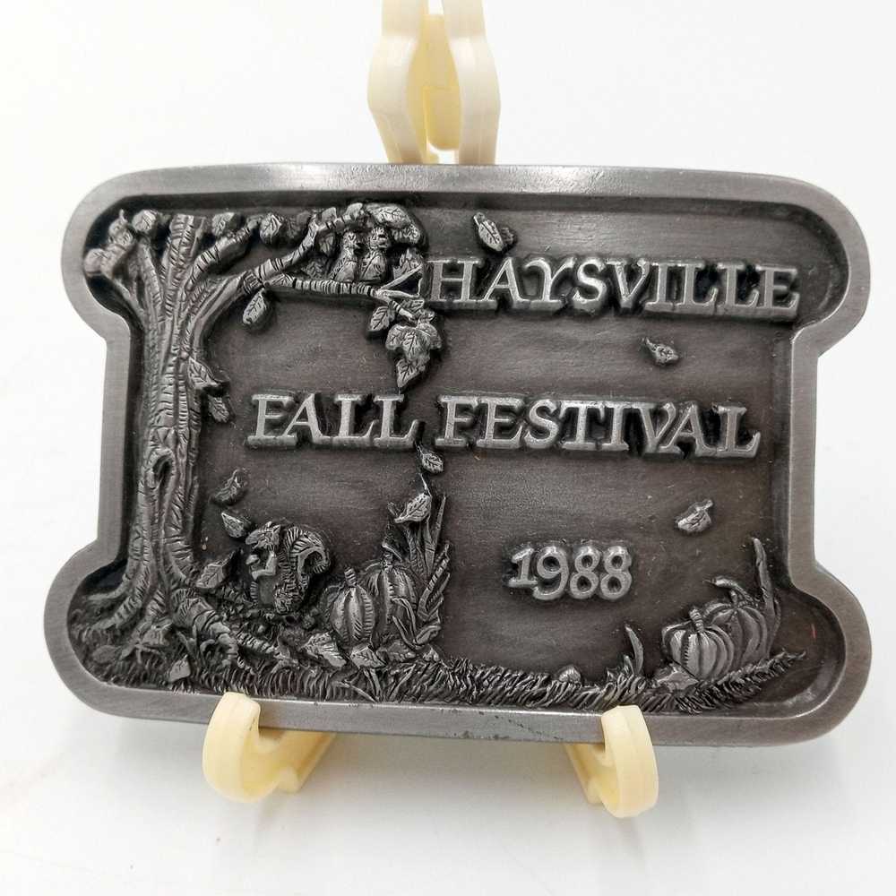 Other Fall Festival Belt Buckle 1988 Haysville KS… - image 5