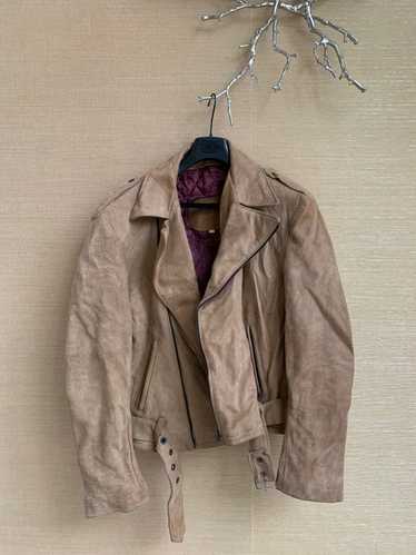 Canada × Leather Leather Jacket in Light Brown