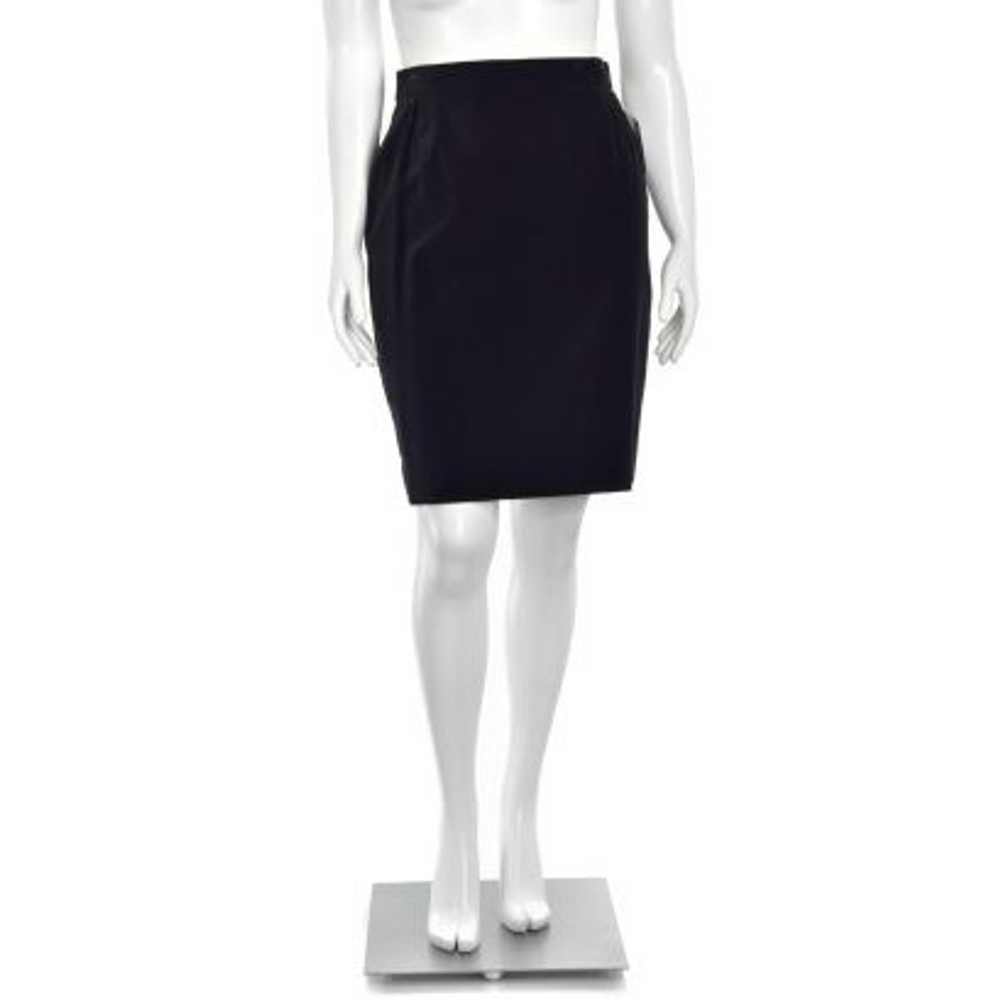 Escada Black Velvet Classic Skirt - image 1