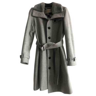 【関税＆送料込み】Burberry Grey Wool Long Trench Coat Burberry Wool Cashmere Trench Coat Grey Men's - FW23 - US