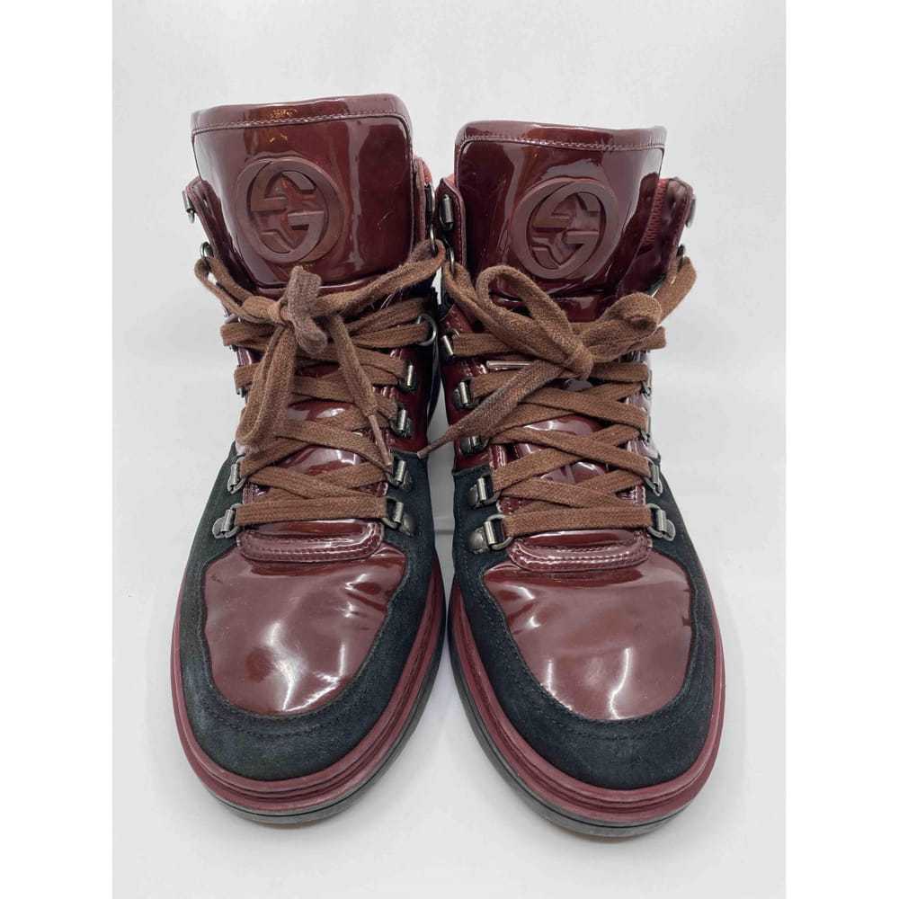 Gucci Ace patent leather high trainers - image 3
