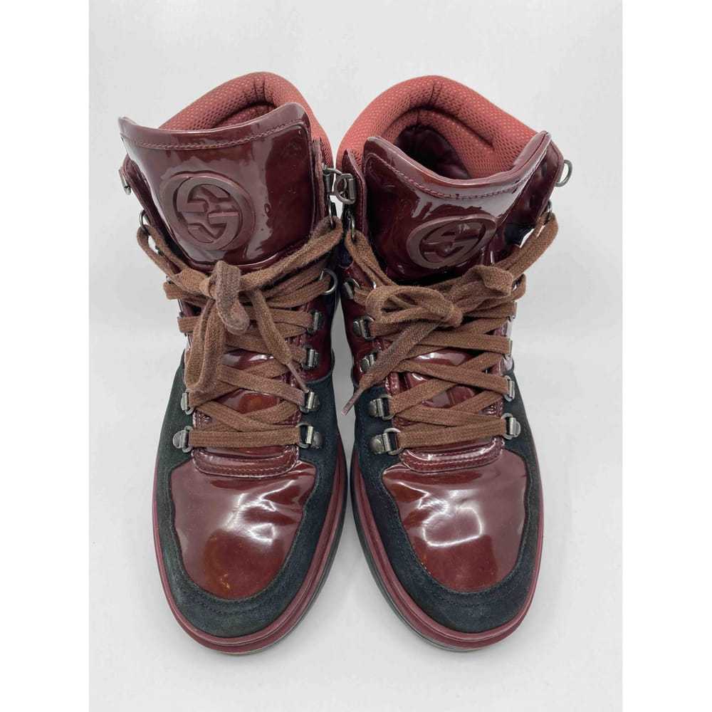 Gucci Ace patent leather high trainers - image 5