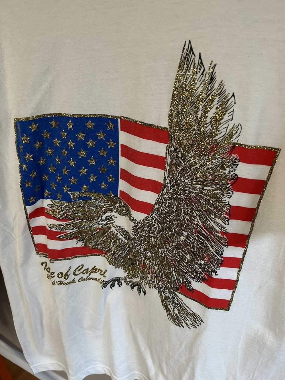 Vintage 1995 Black Hawk Colorado Glitter Tshirt - image 2