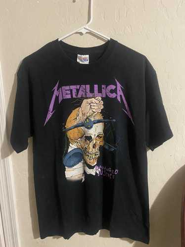 L) Vintage band metallica 1988 damage inc t shirt, Men's Fashion