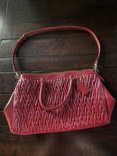 Coach Red Leather Coach hand bag/ purse