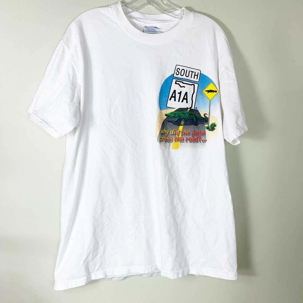 Hanes Vintage Florida A1A Gator T-shirt 1990’s Be… - image 2