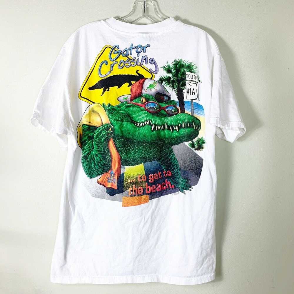 Hanes Vintage Florida A1A Gator T-shirt 1990’s Be… - image 3