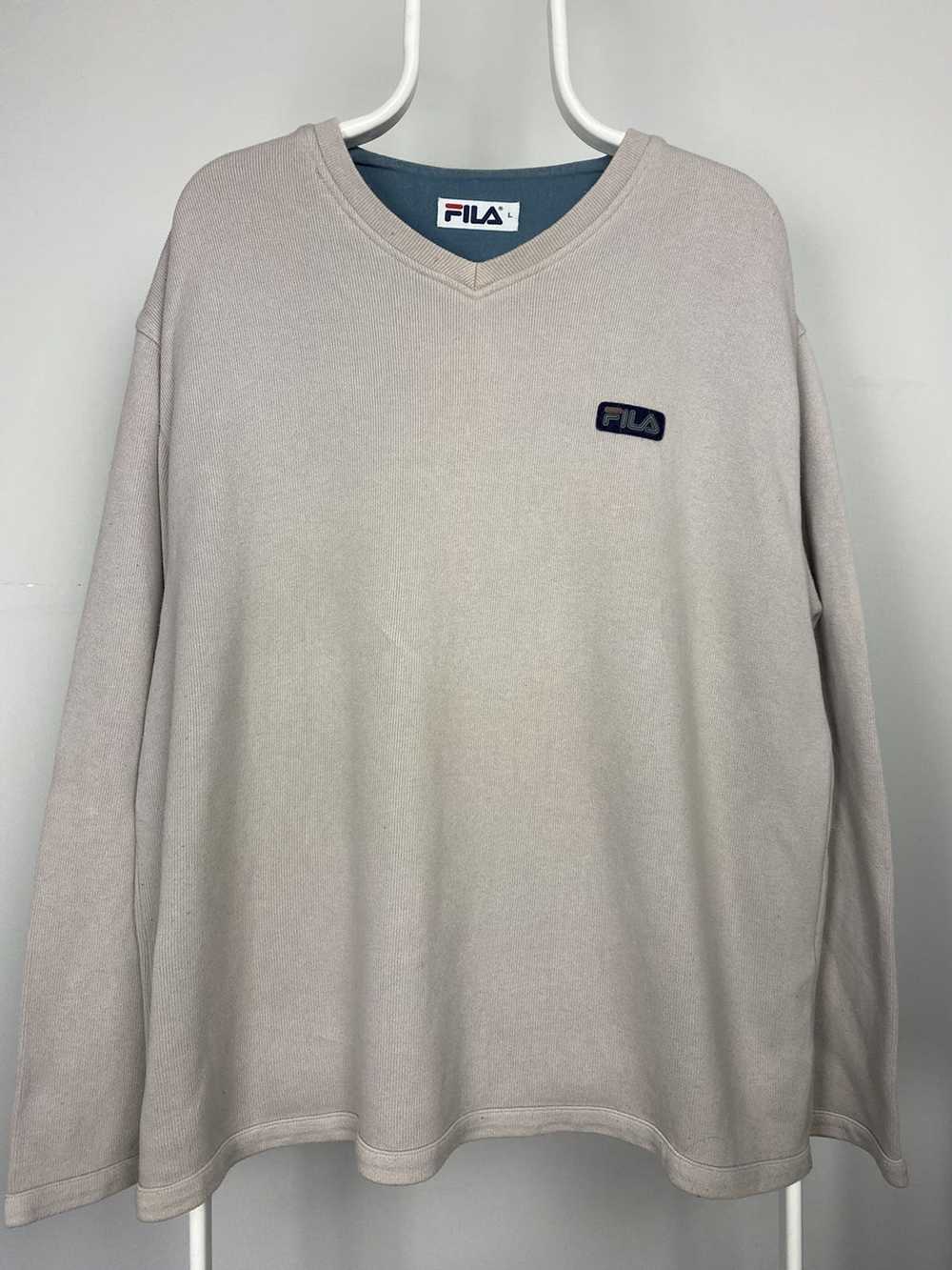 Fila × Vintage Fila vintage small logo grey sweat… - image 1