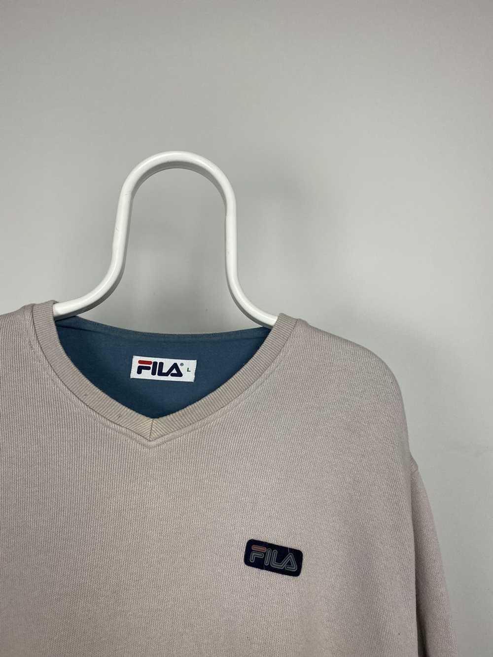 Fila × Vintage Fila vintage small logo grey sweat… - image 2