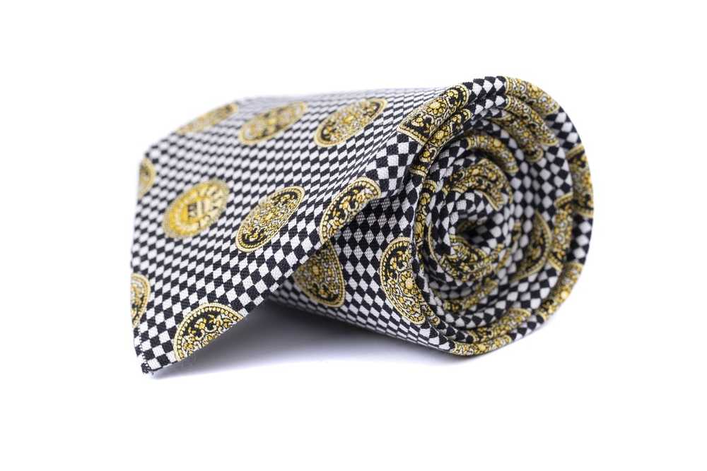 Hermes VERSACE V2 Heads Silk Tie Necktie 100% Sil… - image 3