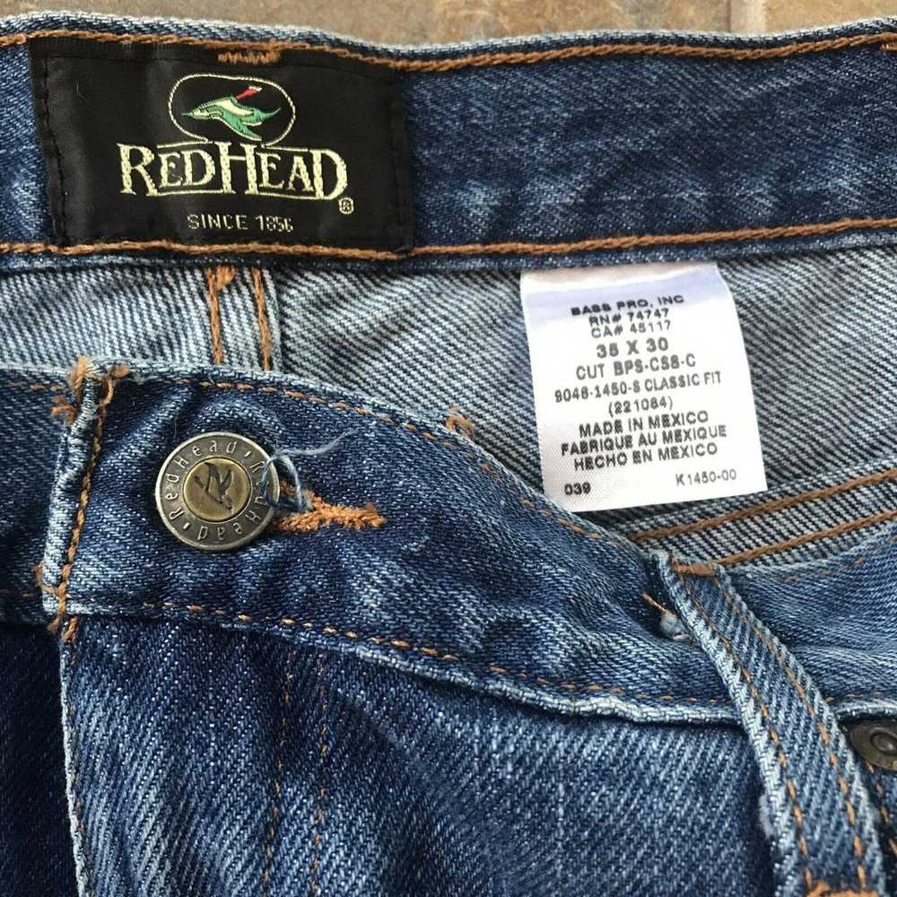 Redhead Red Head Sz 35x30 Blue Jeans Classic Bass… - image 5