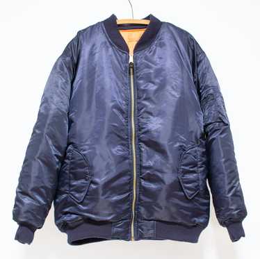 ヴィンテージ　MA-1型　茄子紺　70-80s ジャケット　リバーシブル Vintage Ma1 Jacket - Etsy