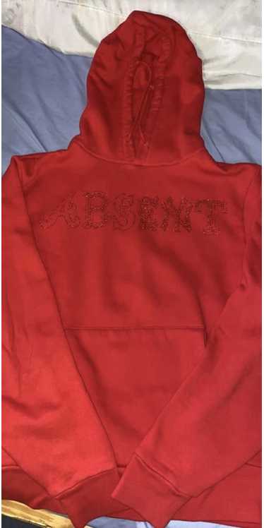 Absent Absent Red Rhinestone Logo Hoodie