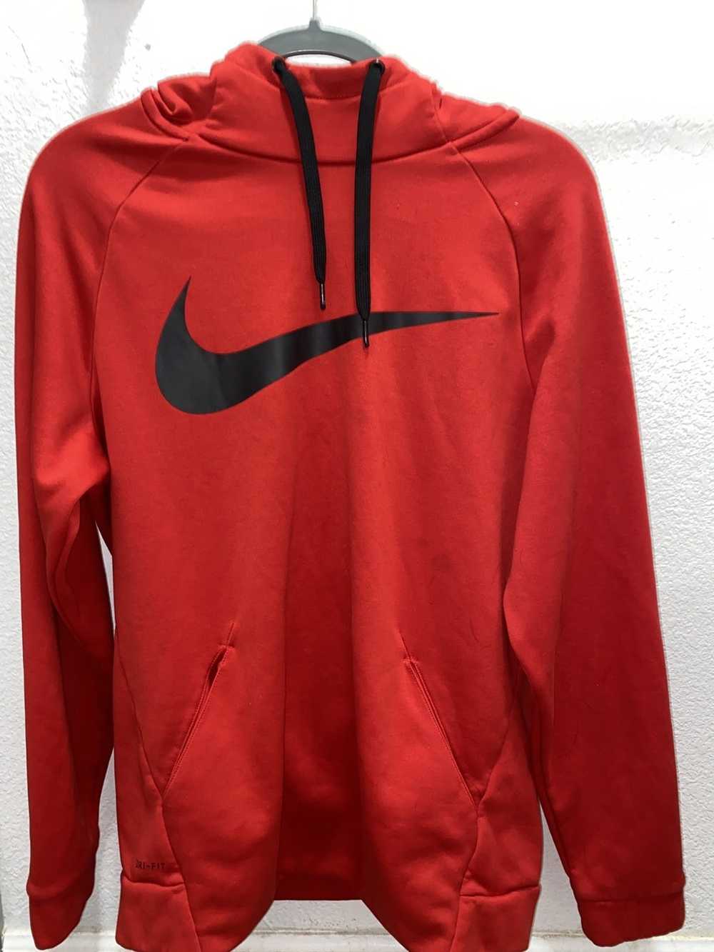 Nike Red Nike dri fit hoodie - image 1