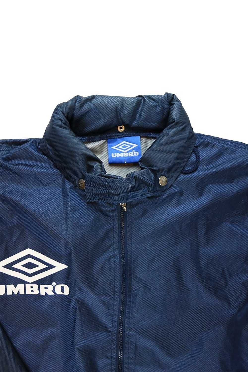 Umbro Vintage Umbro Pro Training Blue Nylon Windb… - image 3