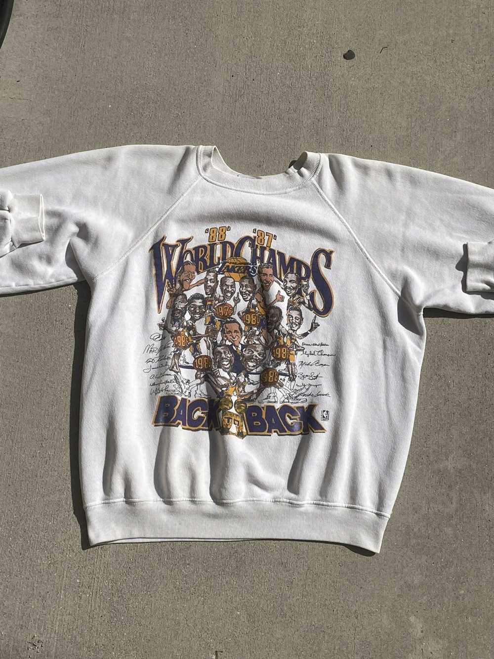 Vintage “Los Angeles Lakers NBA Finals 87' & 88' Back to Back Champion –  shoparea95