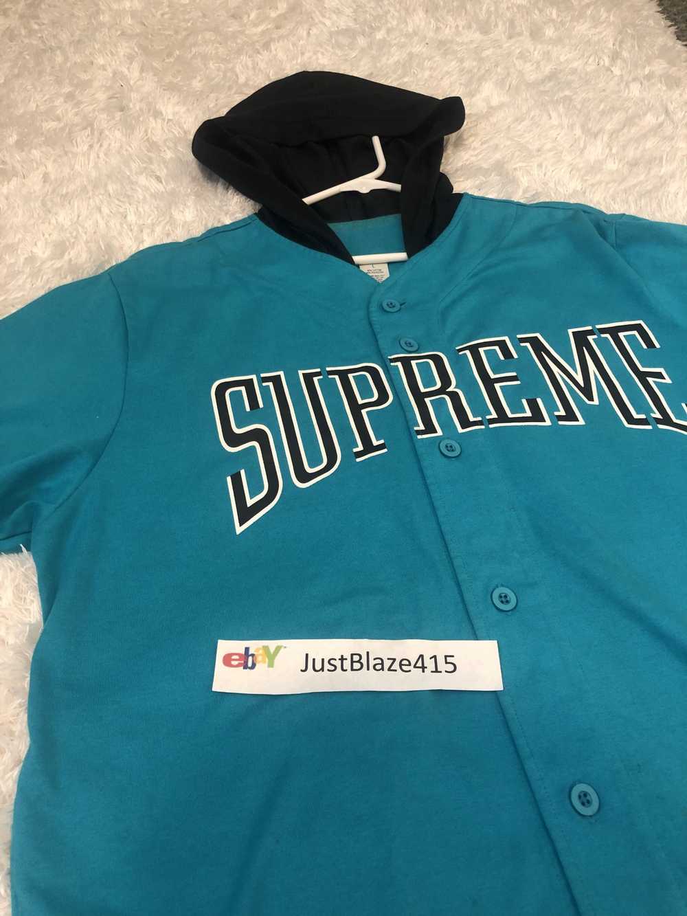 Supreme Supreme Hooded Baseball Top Teal - image 3