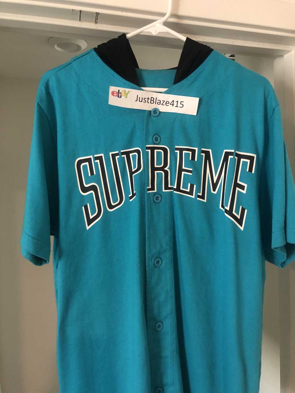 Supreme Supreme Hooded Baseball Top Teal - image 5