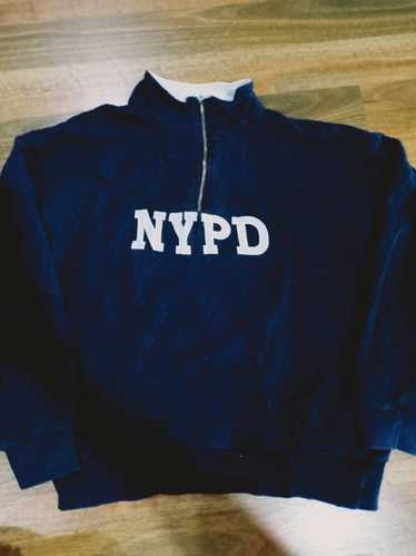 Streetwear GGS NYPD Sweatshirt Half Zip Patch Logo