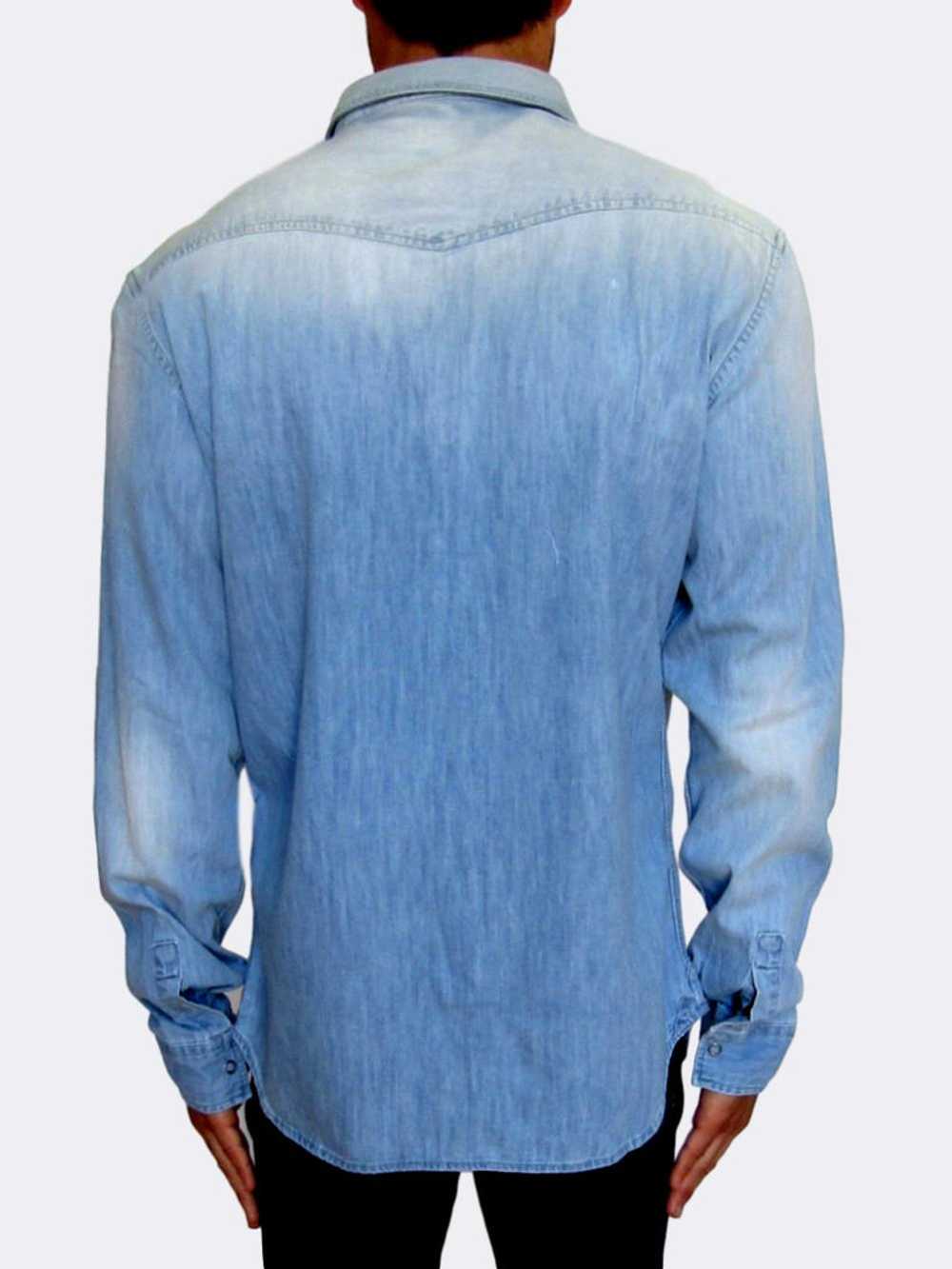 Pierre Balmain Blue Western Denim Shirt - image 2