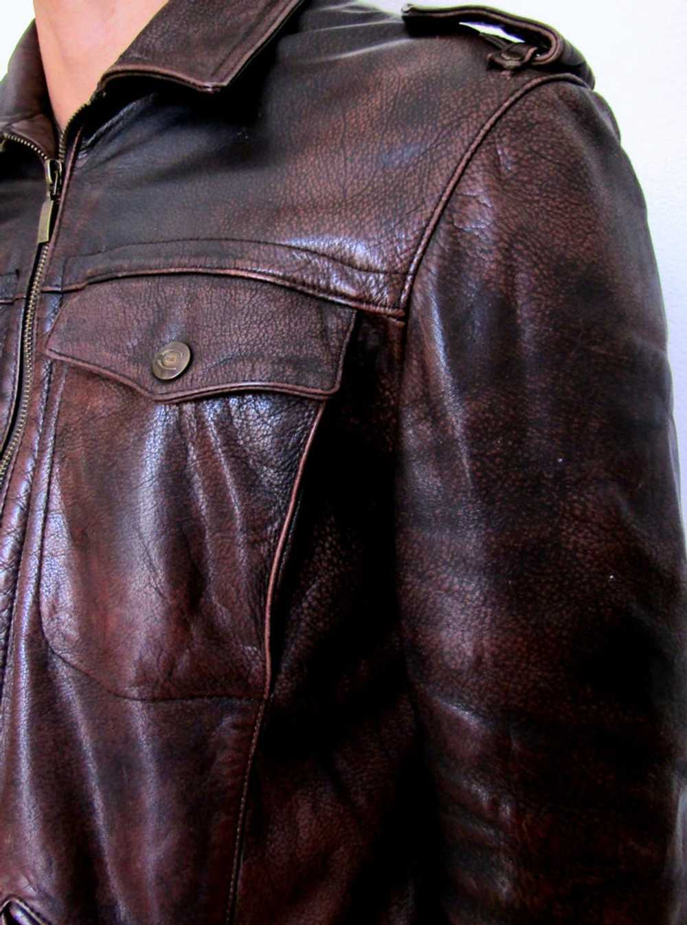 Just Cavalli Distressed Leather Jacket - image 5