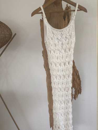 crochet hem dress