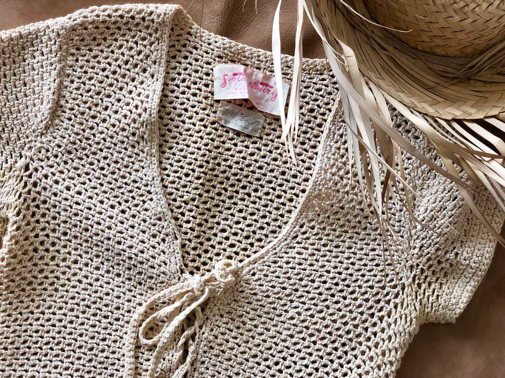 Couture 70s crochet dress - image 5