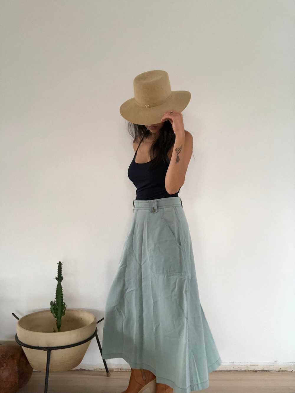 cotton midi skirt - image 2