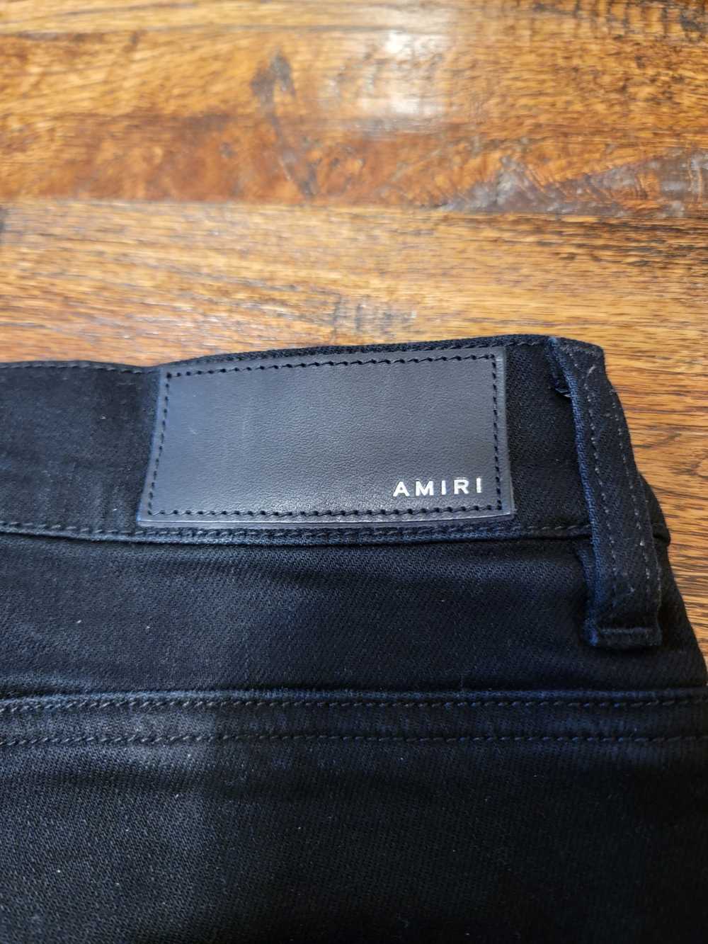 Amiri Varsity Logo Patch Jeans Antique Black Size… - image 6
