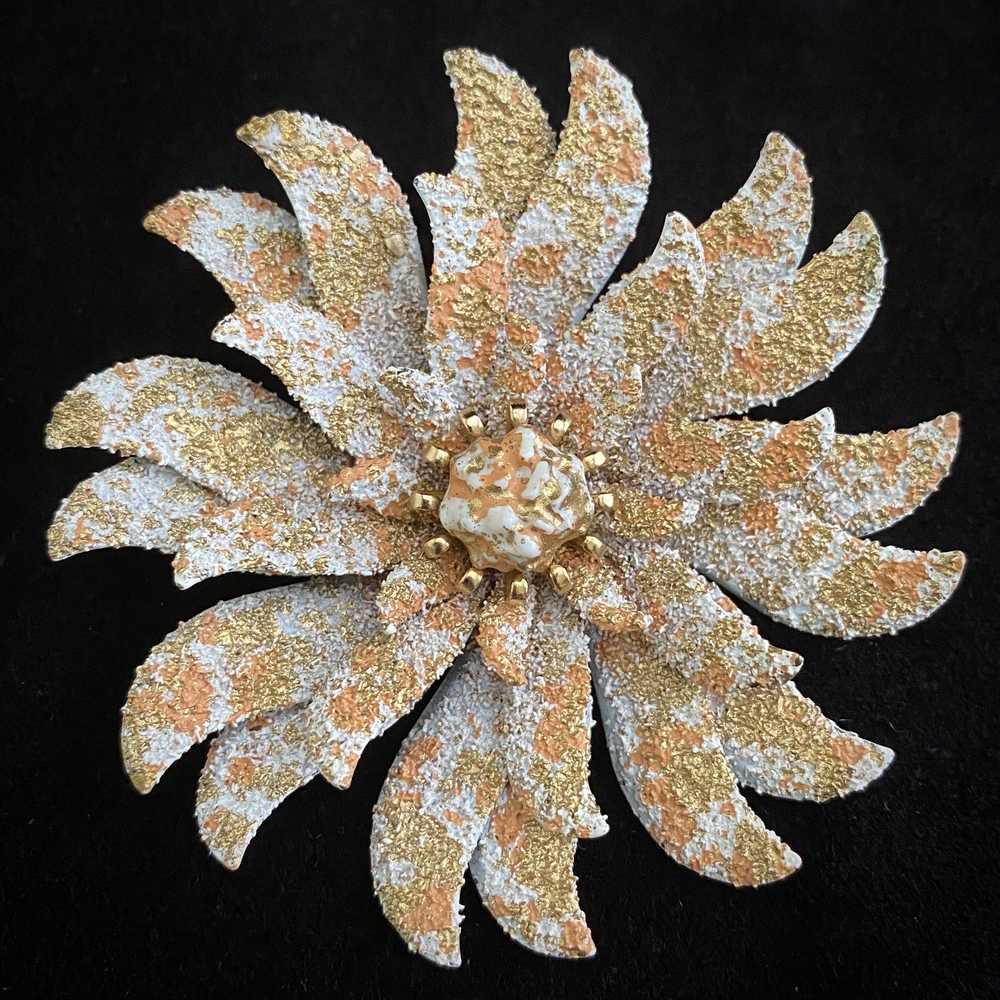 Late 40s/ Early 50s Coro Flower Brooch - image 1