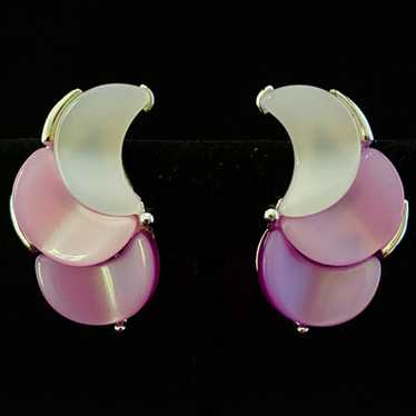 1960s Lisner Thermoset Crescent Earrings