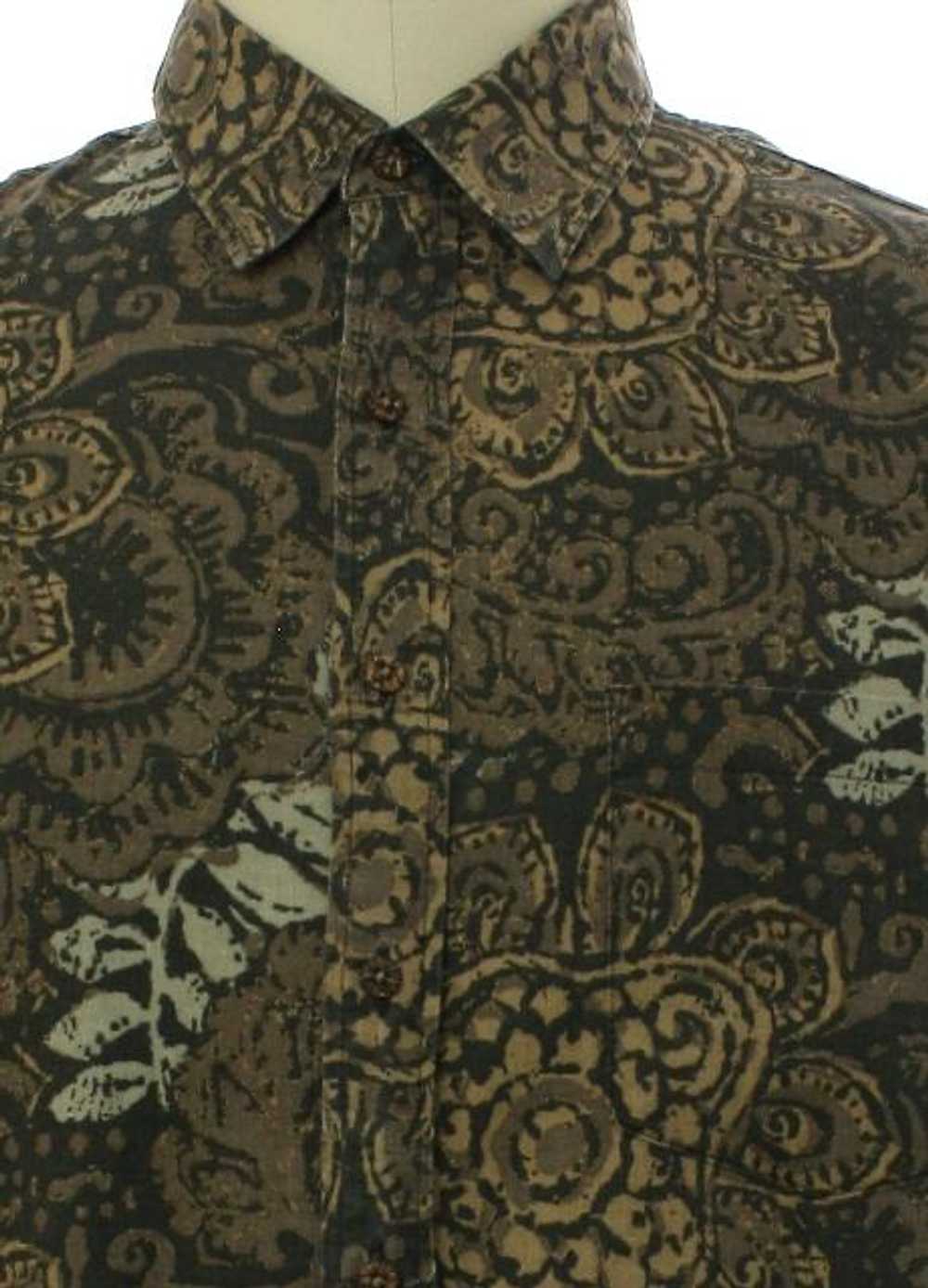 1990's Caribbean Mens Cotton Linen Hawaiian Shirt - image 2