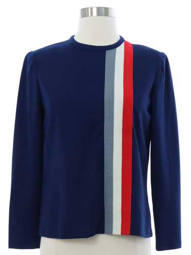 1980's Leslie Fay Womens Mod Knit Shirt