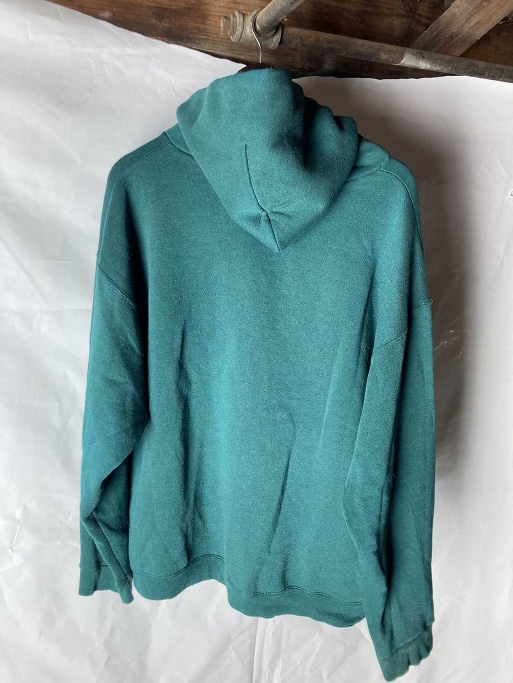 Vintage Vintage 90s forest green full zip hoodie … - image 6