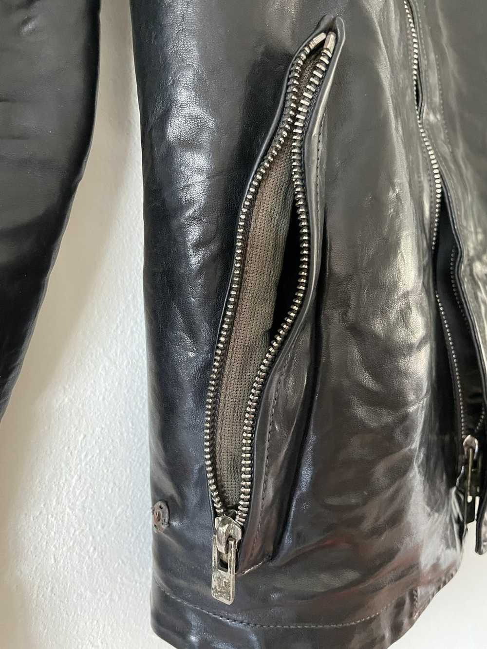Carol Christian Poell High Neck Leather Jacket (B… - image 3