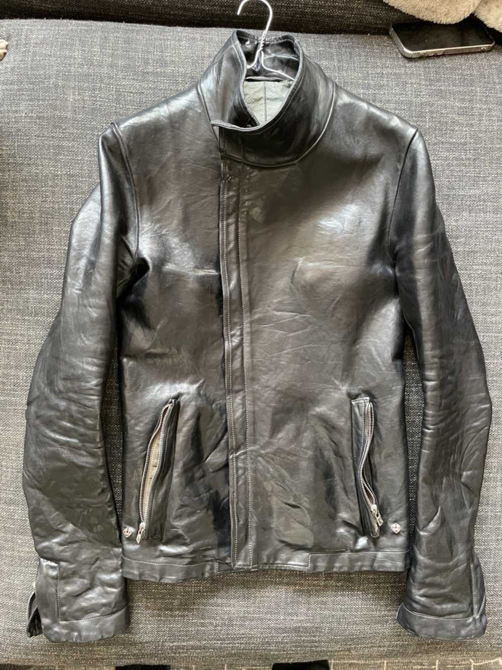 Carol Christian Poell High Neck Leather Jacket (B… - image 5