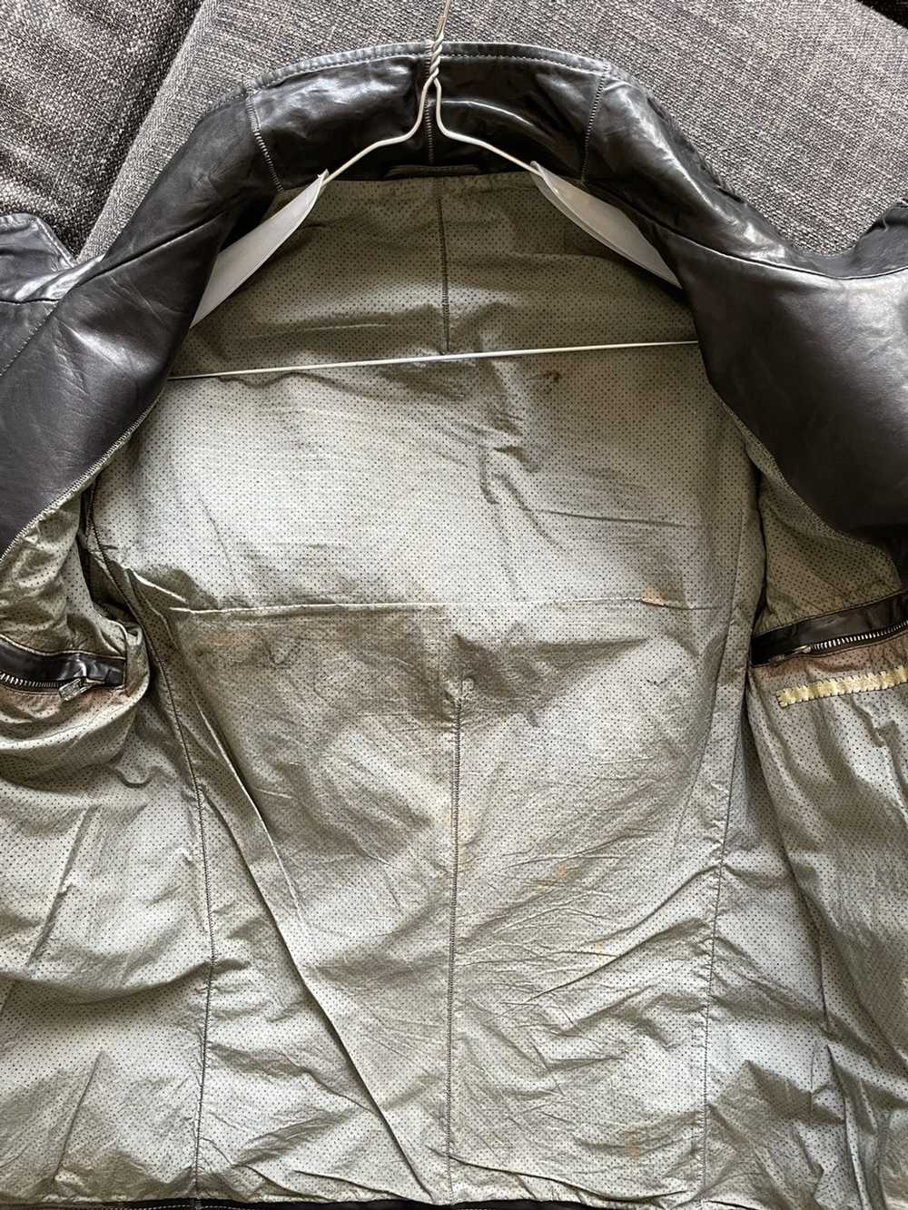 Carol Christian Poell High Neck Leather Jacket (B… - image 6
