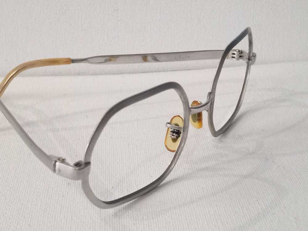 Vintage Vintage Stainless Hex Eyeglass Frame w/ c… - image 4