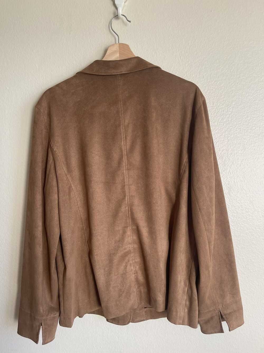 Vintage VINTAGE BROWN SUEDE BUTTON UP - image 4