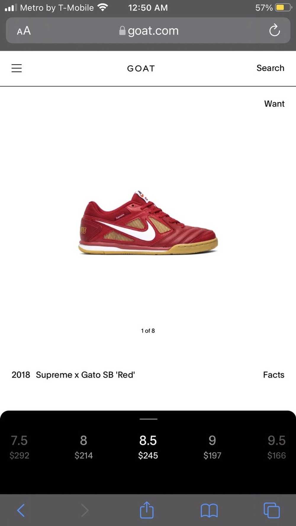 Supreme Nike Supreme x Gato SB Red - image 2