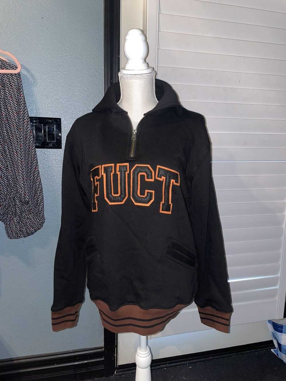 Fuct FUCT Academy Logo Quarter Zip Black Sweater - image 2