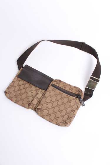 Gucci GG Supreme Black Sling Crossbody Backpack Belt Bag Unisex 478325  Authentic