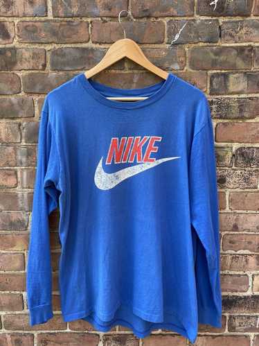 Nike × Vintage Vintage 80s Blue Tag Nike Logo Long