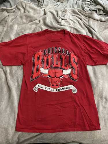 Chicago Bulls NBA Basketball basic T shirt NBA Finals Champs vtg classic  LNH5317