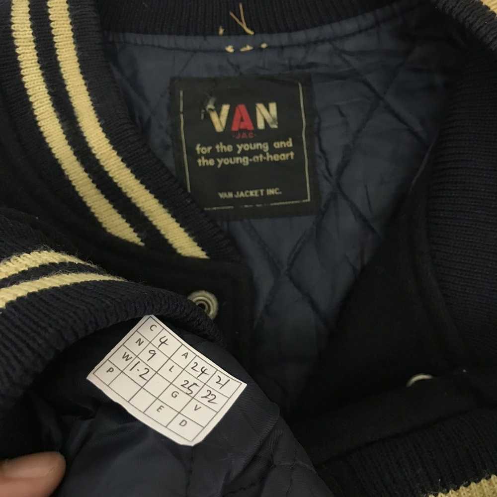 Varsity Jacket × Vintage 💣OFFER Vtg VAN JAC Patc… - image 10