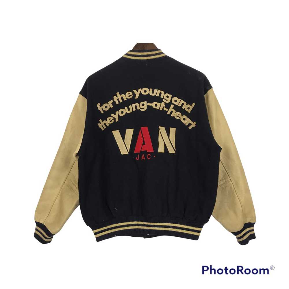 Varsity Jacket × Vintage 💣OFFER Vtg VAN JAC Patc… - image 1