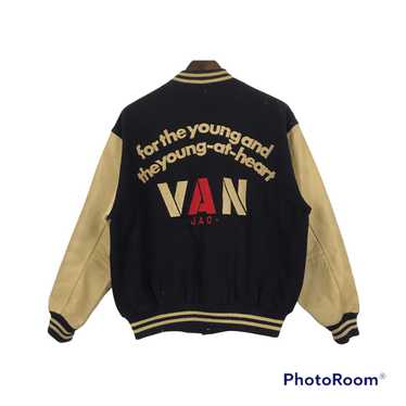 Varsity Jacket × Vintage 💣OFFER Vtg VAN JAC Patc… - image 1