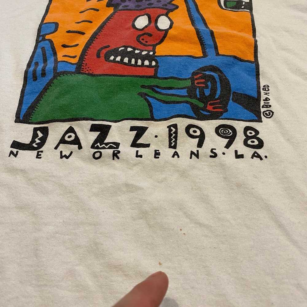 1998 New Orleans Jazz Fest Big Hed Art Tee - image 3