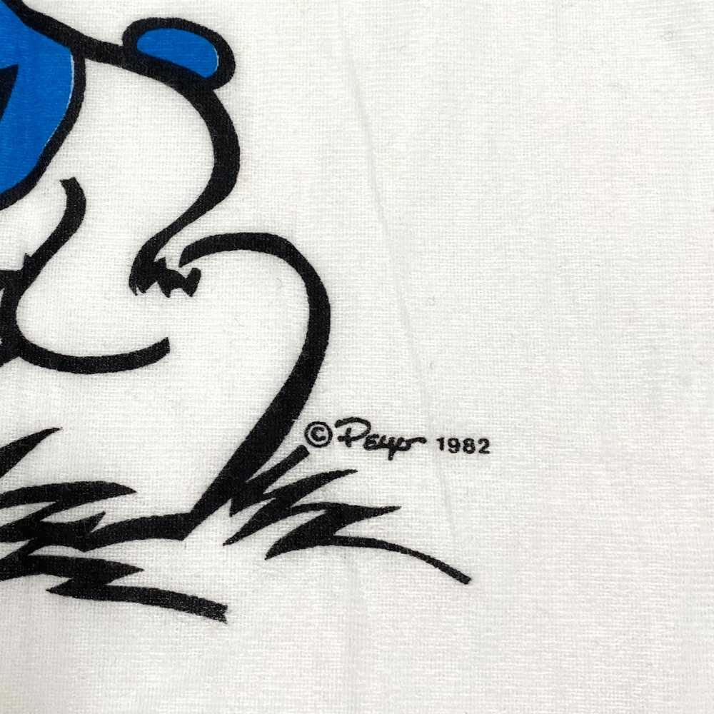 1980s deadstock Lazy Smurf long sleeve mock turtl… - image 2